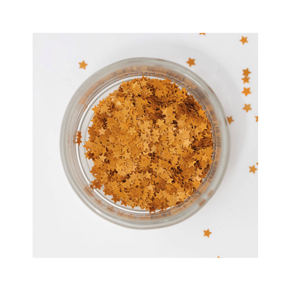 Edible Glitter sprinkles shapes Stars - PME - gold 1 g