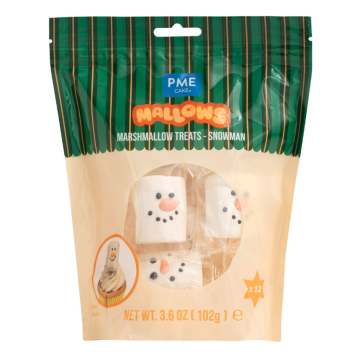 Pianki świąteczne marshmallow Snowman - PME - 12 szt.