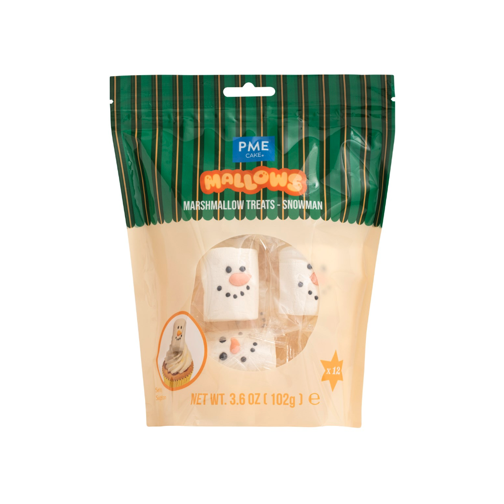 Pianki świąteczne marshmallow Snowman - PME - 12 szt.