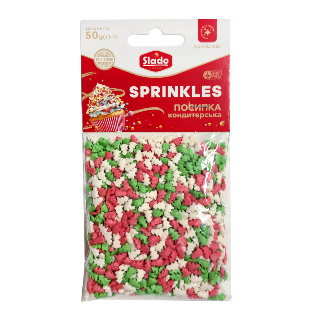 Sugar Christmas sprinkles Christmas Trees - Slado - 50 g