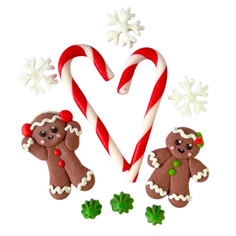 Sugar Christmas decorations 2D Gingerbread Man - Slado - 10 pcs.