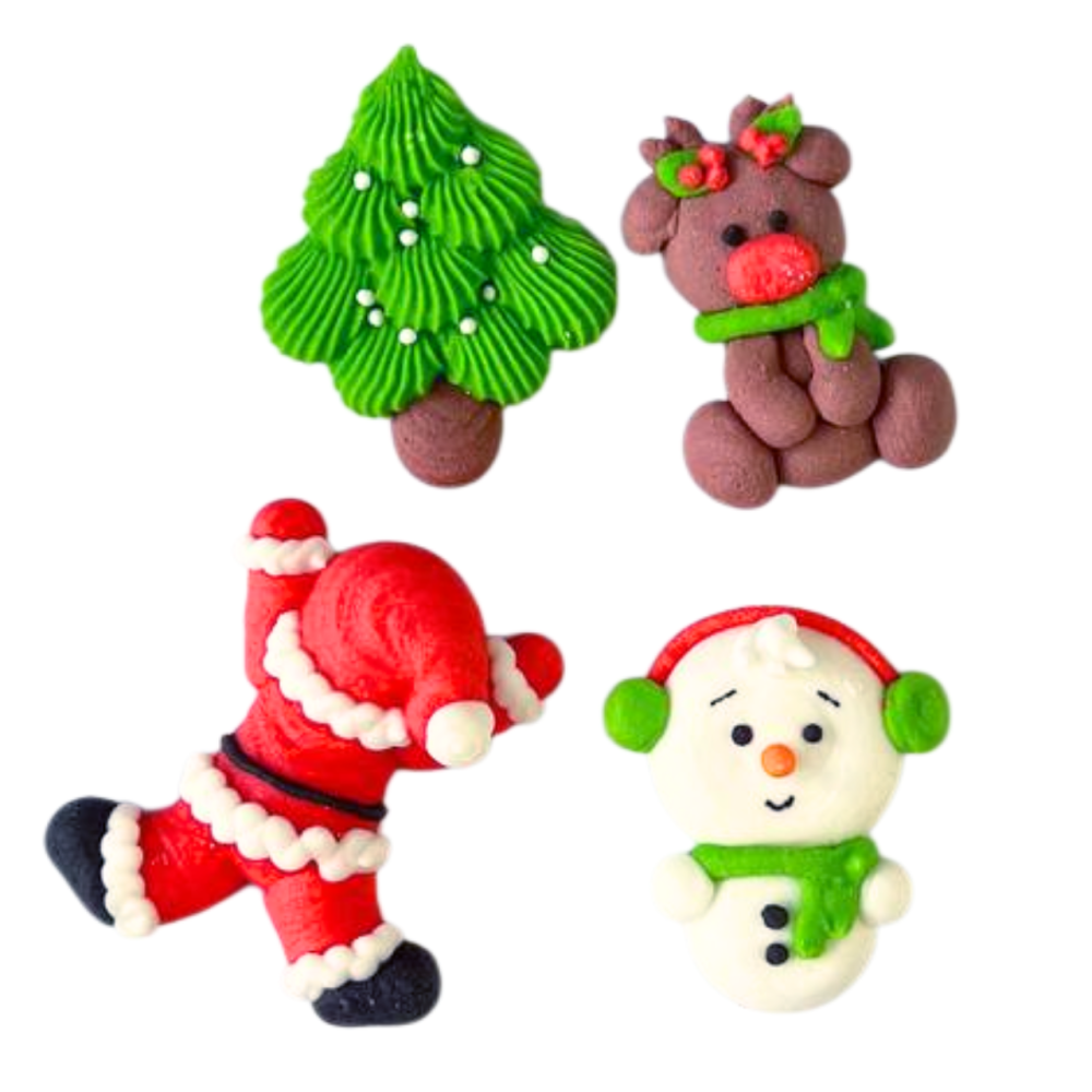 Ozdoby świąteczne z masy cukrowej 2D Ho Ho Ho - Slado - 4 szt.