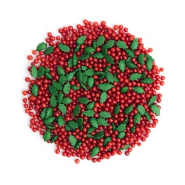 Posypka cukrowa świąteczna Holly Leaf - Słodki Bufet - 75 g
