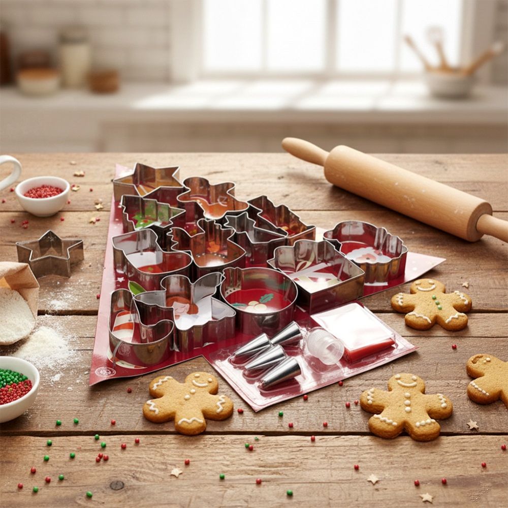 Gingerbread Cookie Cutter and Decorating Set – La Cucina – 17 pcs.