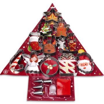 Gingerbread Cookie Cutter and Decorating Set – La Cucina – 17 pcs.