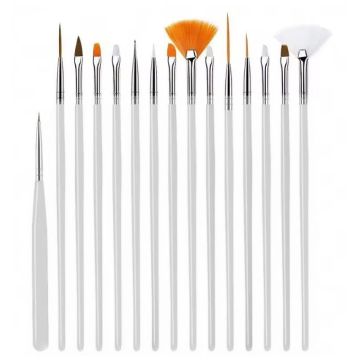 Confectionery brush set - white 15 pcs.