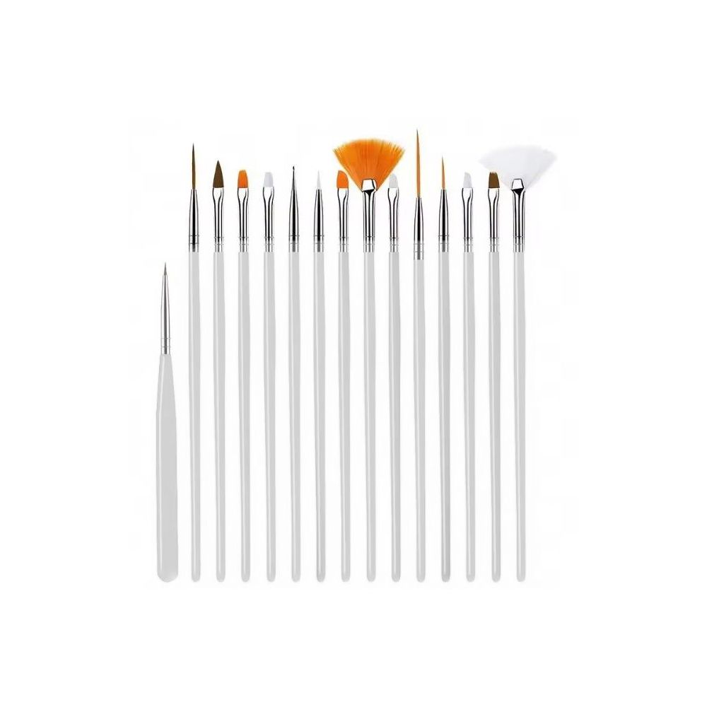 Confectionery brush set - white 15 pcs.