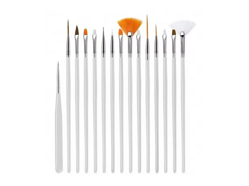Confectionery brush set - white 15 pcs.