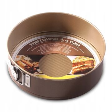 Tortownica okrągła zapinana - SNB - brązowa 22 cm