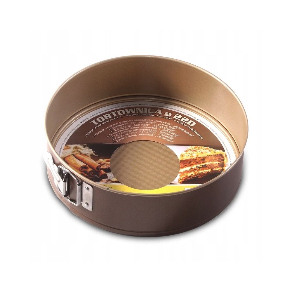 Tortownica okrągła zapinana - SNB - brązowa 22 cm