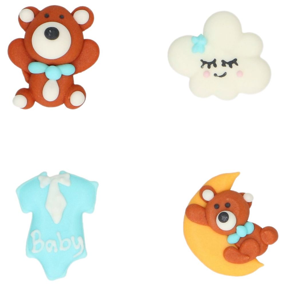 Set of sugar decorations Baby Biss - Wilton - Blue 8 pcs.