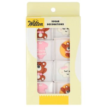 Set of sugar decorations Baby Biss - Wilton - Pink 8 pcs.