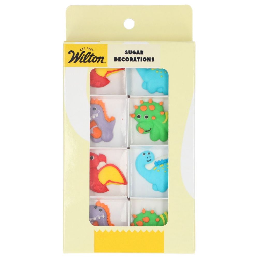 Dekoracje cukrowe Happy Dino - Wilton - 8 szt.