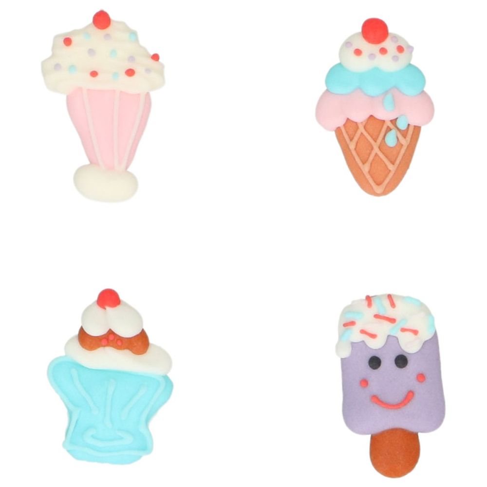 Set of sugar decorations Ice Cream Party - Wilton - 8 pcs.