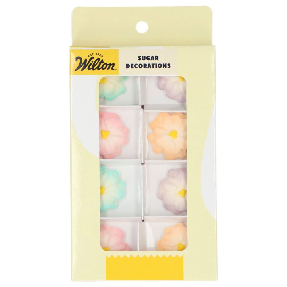 Set of sugar decorations Ombre Dahlias - Wilton - 8 pcs.
