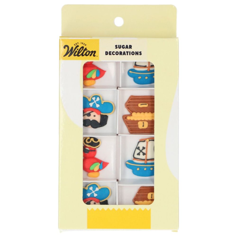 Set of sugar decorations Pirates & Parrots - Wilton - 8 pcs.
