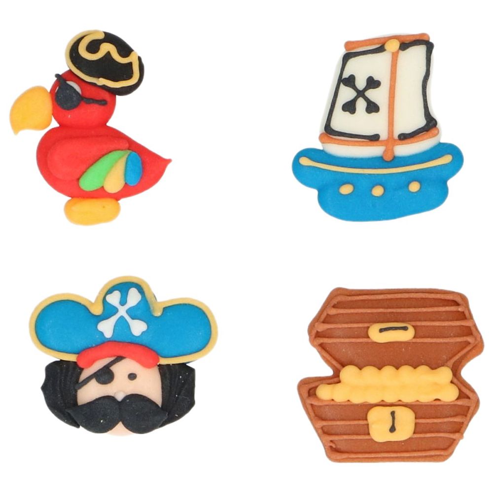 Set of sugar decorations Pirates & Parrots - Wilton - 8 pcs.