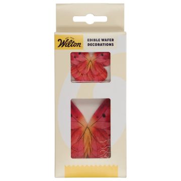 Dekoracje waflowe Butterflies - Wilton - Ombre Pink 8 szt.