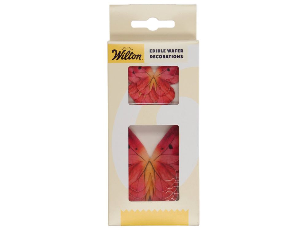Dekoracje waflowe Butterflies - Wilton - Ombre Pink 8 szt.