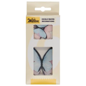 Dekoracje waflowe Butterflies - Wilton - Pastel 8 szt.