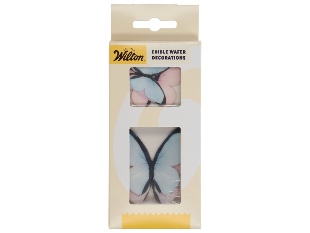 Set of wafer decorations Butterflies - Wilton - Pastel 8 pcs.