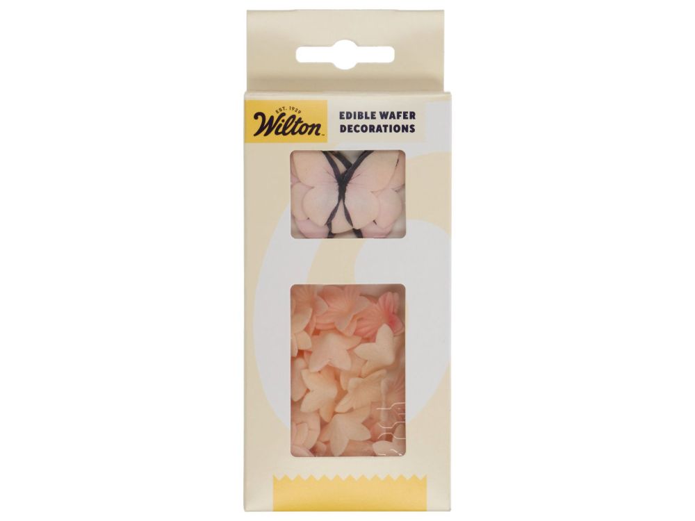 Set of wafer decorations Butterflies & Flowers - Wilton - Rainbow 30 pcs.