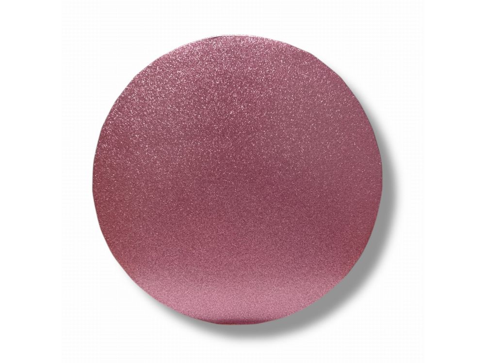 Round glitter cake base - thick pink 25 cm