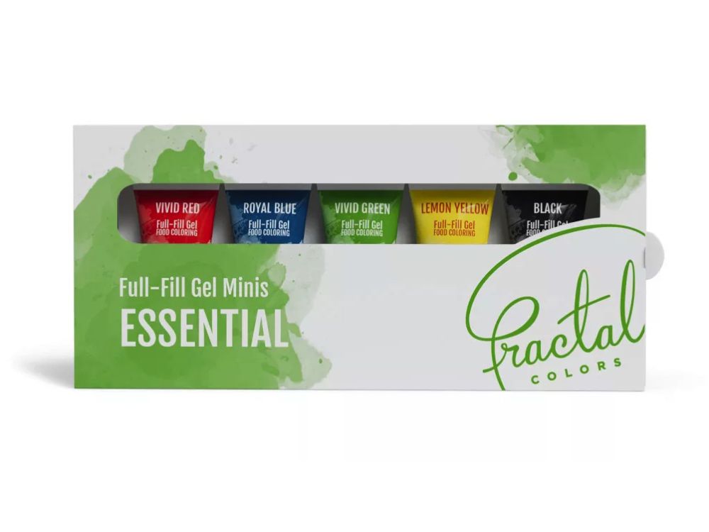 Set of food dyes in gel - Fractal Colors - 5 x 12 g