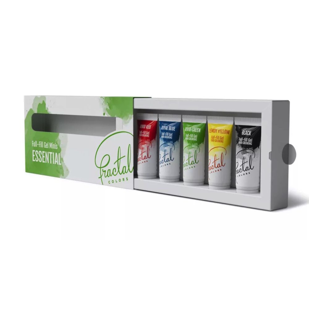 Zestaw barwników spożywczych w żelu - Fractal Colors - 5 x 12 g