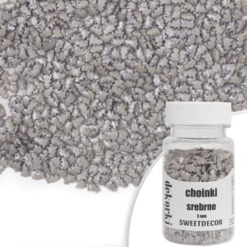 Christmas sugar sprinkles Christmas Trees - silver 5 mm 30 g