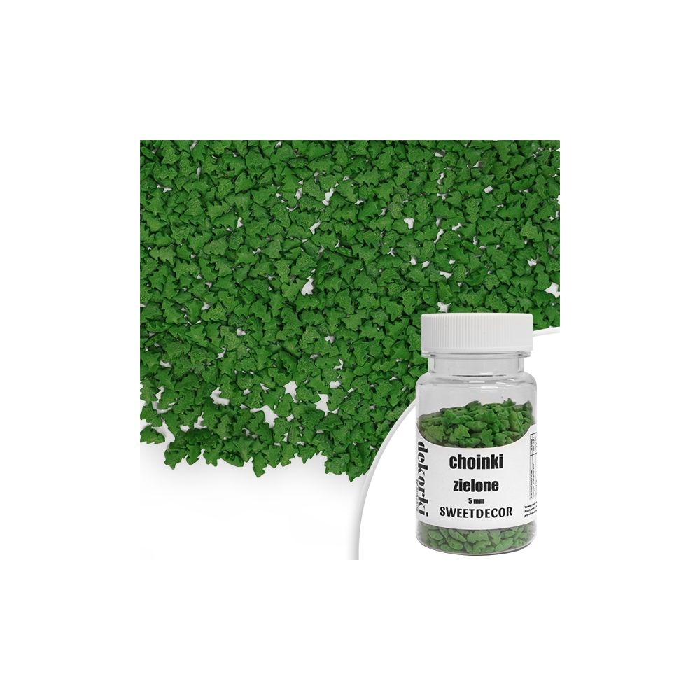 Posypka cukrowa Choinki - zielone 5 mm 30 g