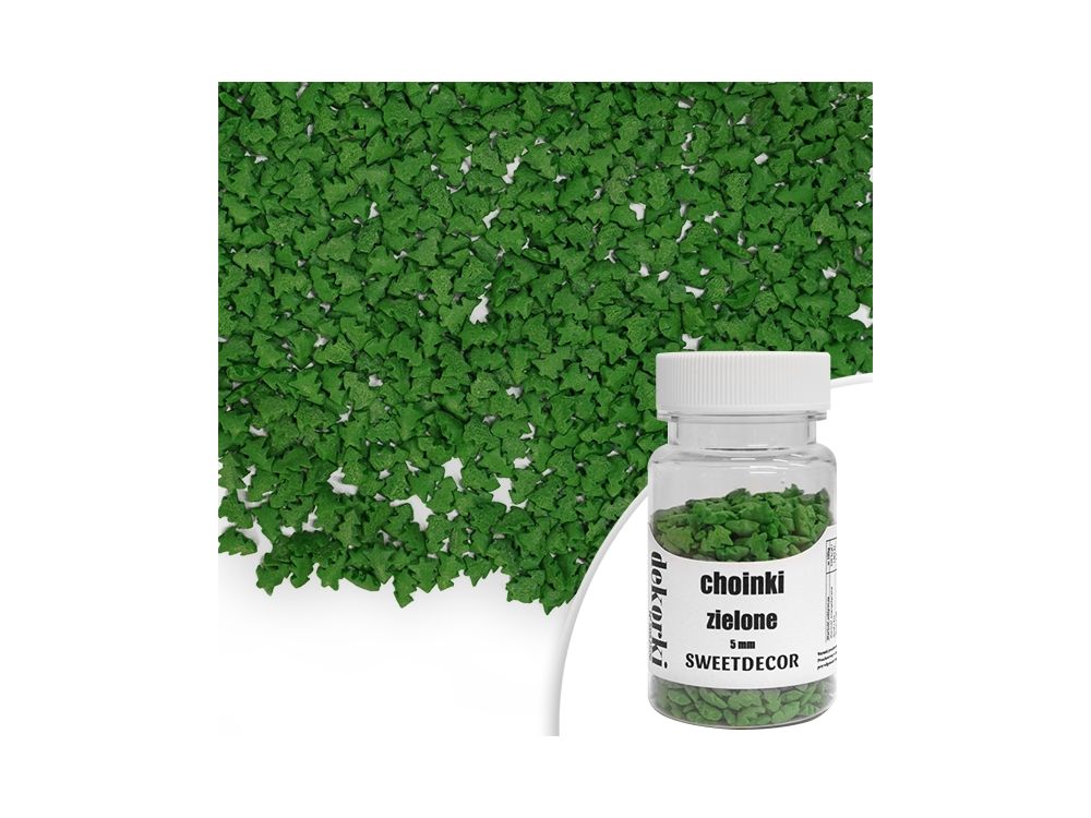 Posypka cukrowa Choinki - zielone 5 mm 30 g