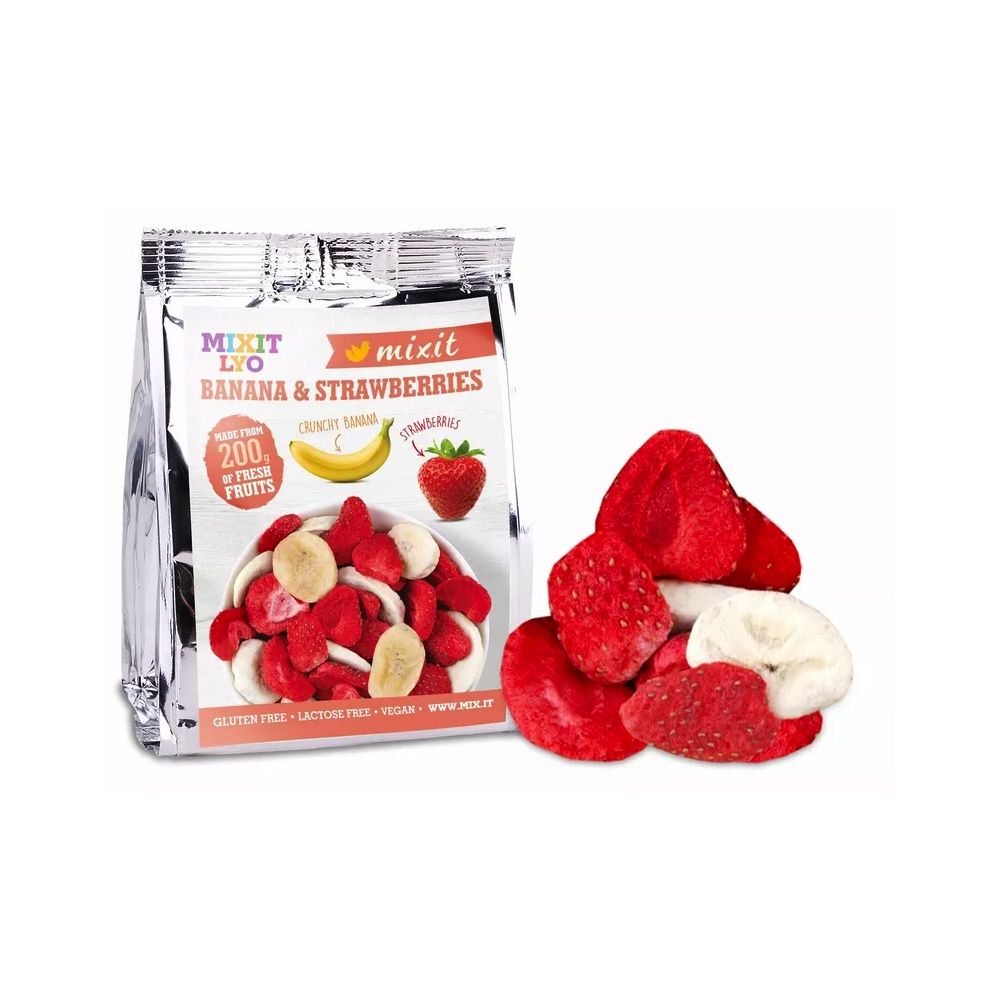 Crunchy fruits - Mixit - banana and strawberry 23 g