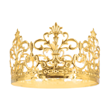 Crown cake topper - gold 10 cm