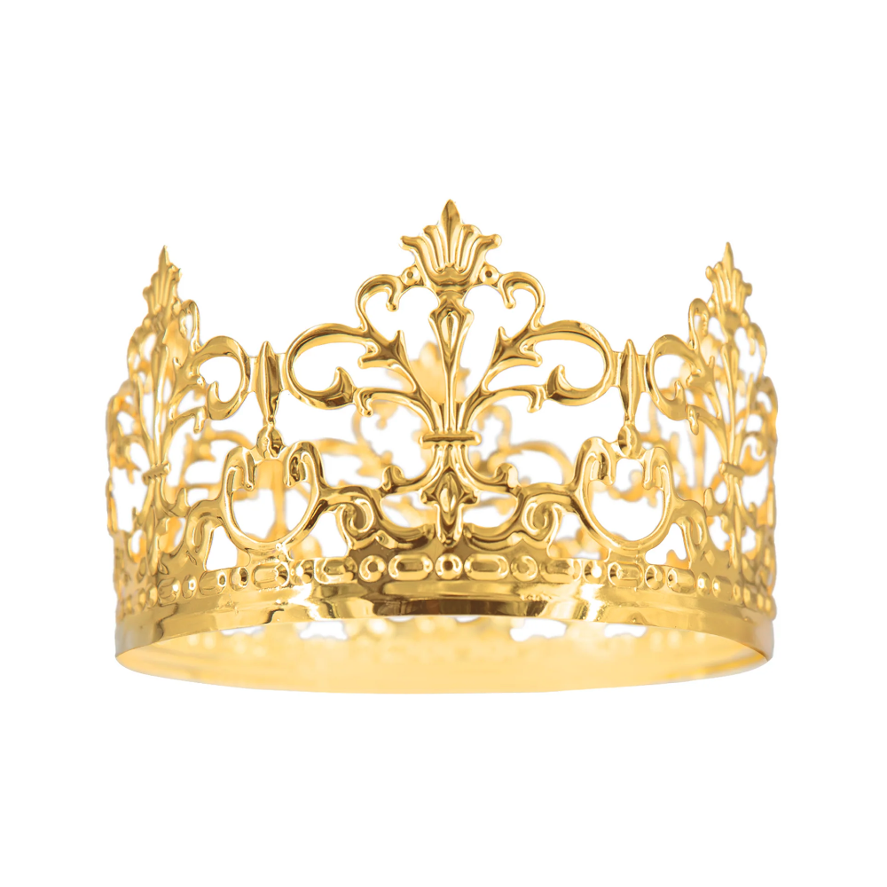Crown cake topper - gold 10 cm