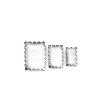 Set of cookie cutters Wavy Rectangle - Wilton - 3 pcs.