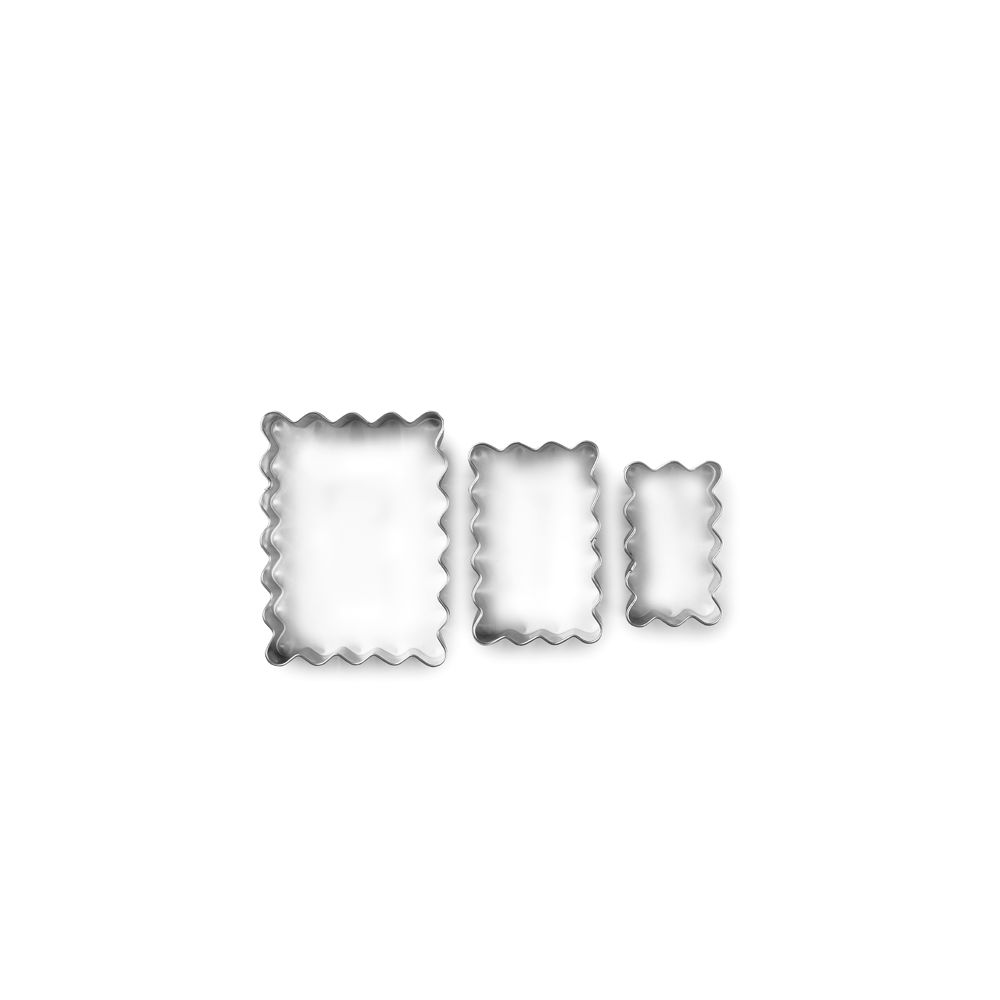 Set of cookie cutters Wavy Rectangle - Wilton - 3 pcs.