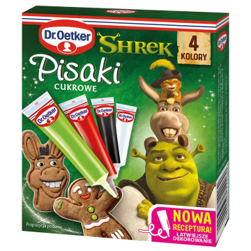 Pisaki cukrowe Shrek - Dr. Oetker - 4 kolory