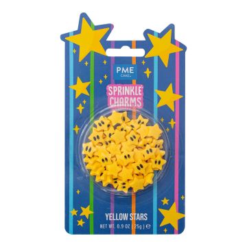 Sprinkle charms Stars - PME - yellow 25 g