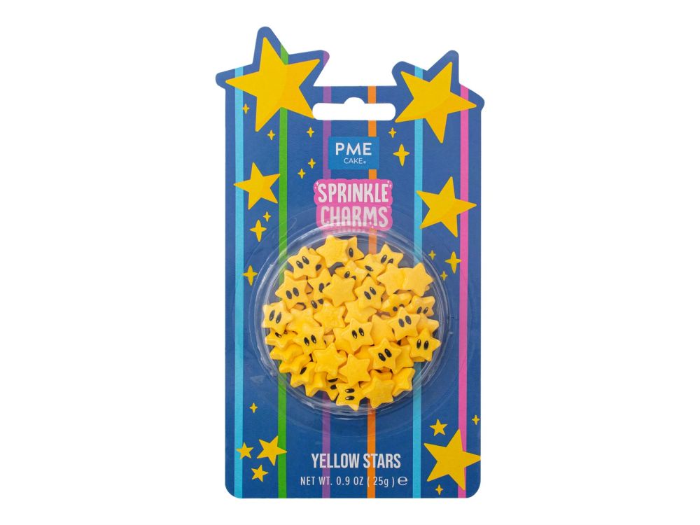 Sprinkle charms Stars - PME - yellow 25 g