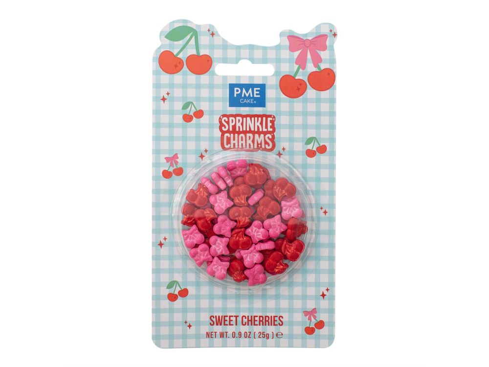 Posypka cukrowa do dekoracji Słodkie Wiśnie - PME - 25 g