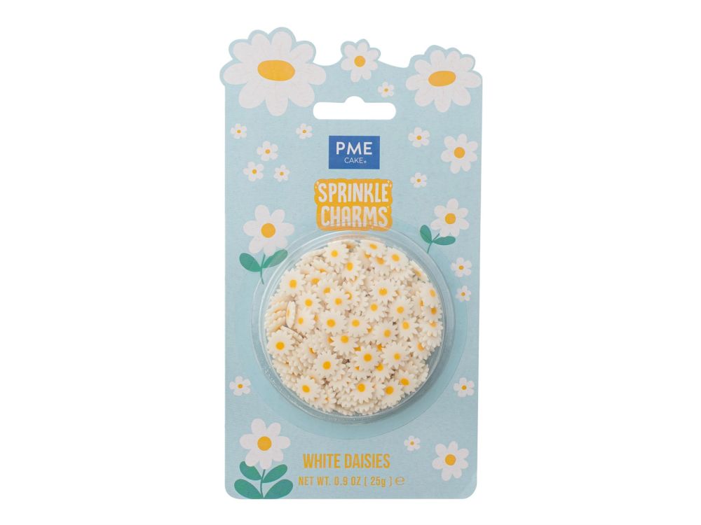 Sprinkle charms White Daisies - PME - 25 g
