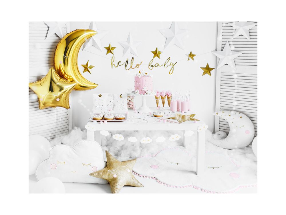 Świeczki urodzinowe Little Star - PartyDeco - różowo-białe, 6 szt.