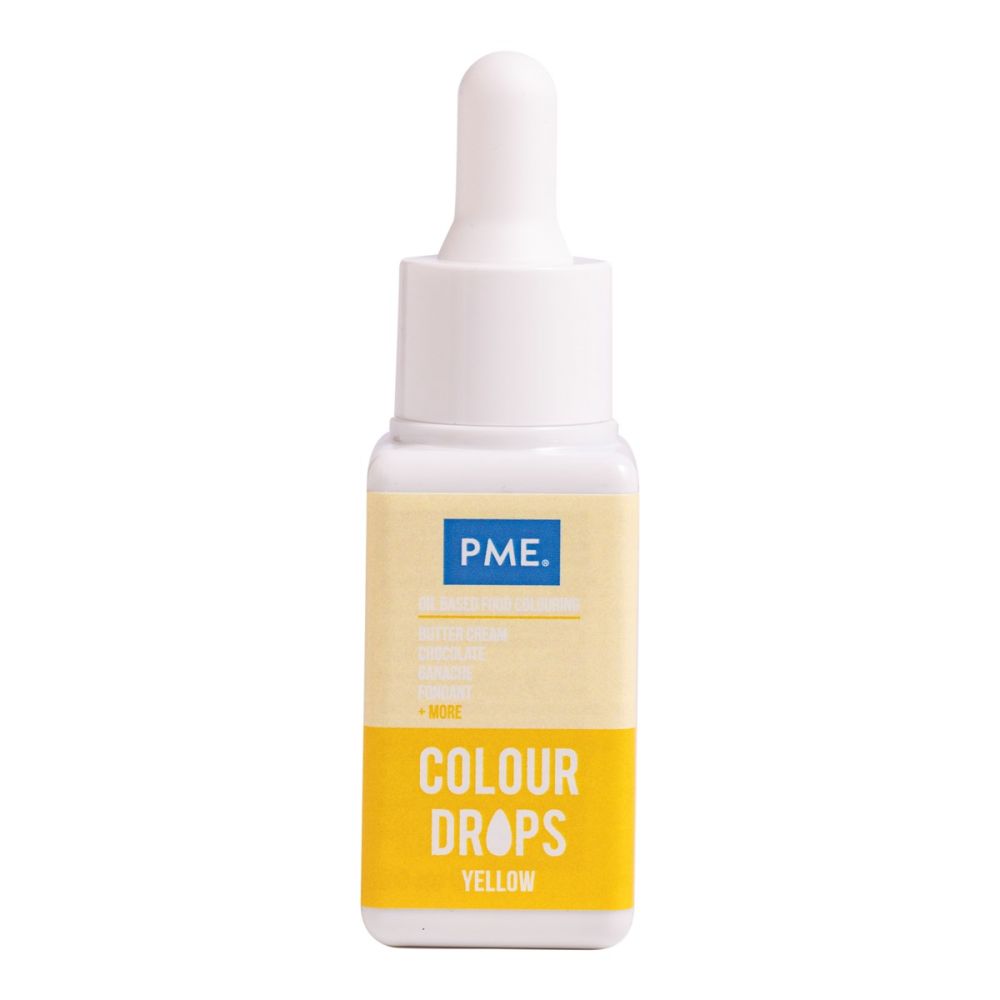 Barwnik spożywczy olejowy Colour Drops - PME - żółty 20 ml