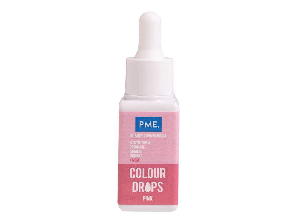 Oil Based Food Colour Colour Drops - PME - Pink 20 ml