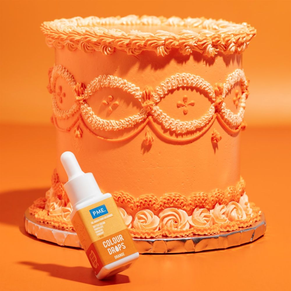 Barwnik spożywczy olejowy Colour Drops - PME - pomarańczowy 20 ml