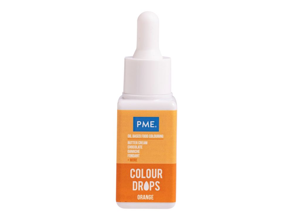 Barwnik spożywczy olejowy Colour Drops - PME - pomarańczowy 20 ml