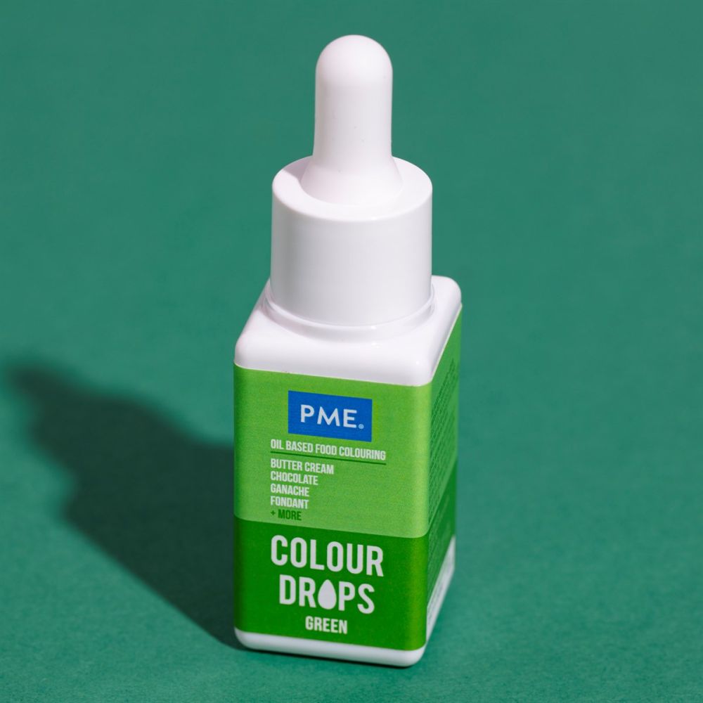 Oil Based Food Colour Colour Drops - PME - Green 20 ml