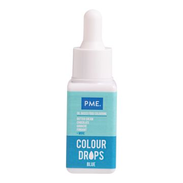 Oil Based Food Colour Colour Drops - PME - Blue 20 ml