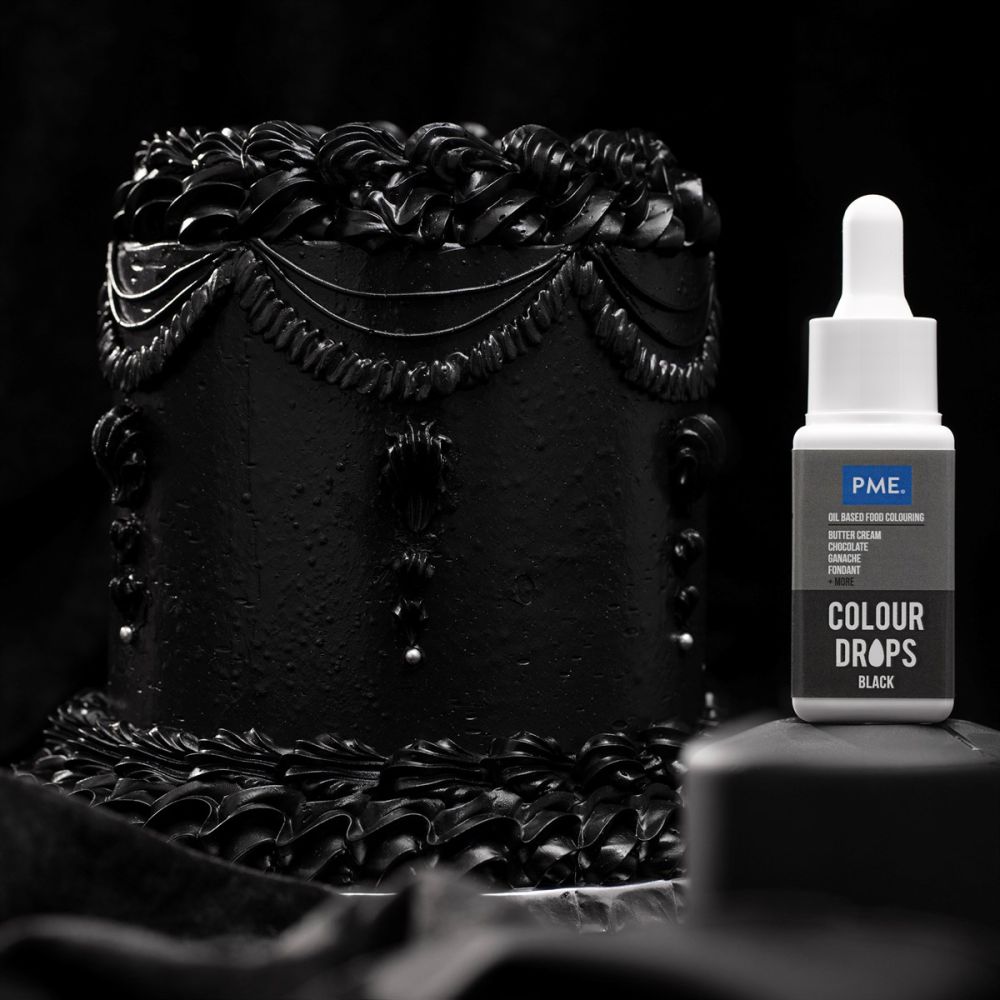 Barwnik spożywczy olejowy Colour Drops - PME - Black 20 ml